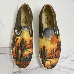 Vans Desert Southwestern Slip On Sneakers Mens 8.5 Cactus Sunset Sun